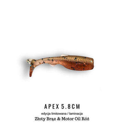 5 szt. | Apex Shiner 5.8 cm – Przynęta na Okonia | Intensywna Akcja Boot Tail