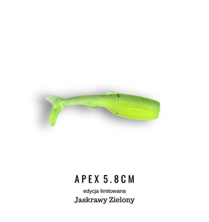 5 szt. | Apex Shiner 5.8 cm – Przynęta na Okonia | Intensywna Akcja Boot Tail